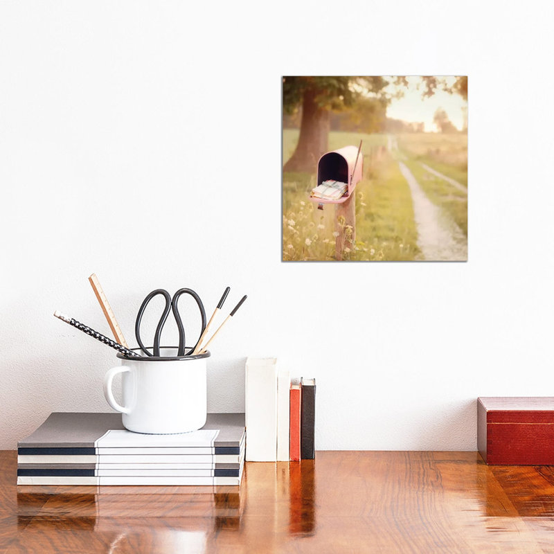 The Pink Mailbox Tint by Mandy Lynne - Wrapped Canvas Painting, 30.48 cm H x 30.48 cm W