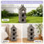 Maison pour chat à 3 niveaux de style chalet, abri multi-niveaux résistant aux intempéries pour petits / moyens chats, facile à assembler, plastique