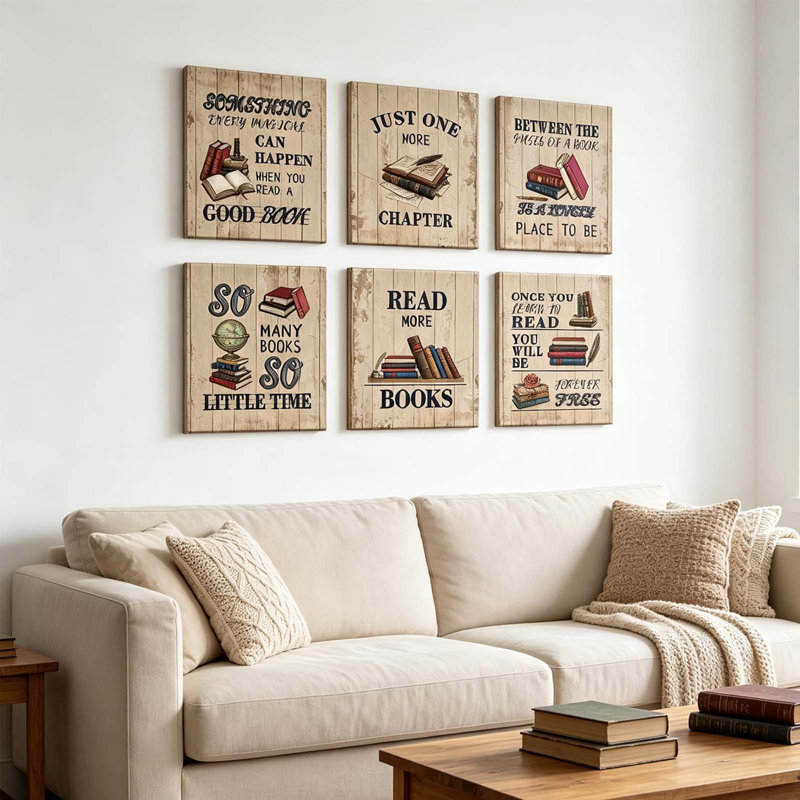 6 Piece Wrapped Canvas Wall Art