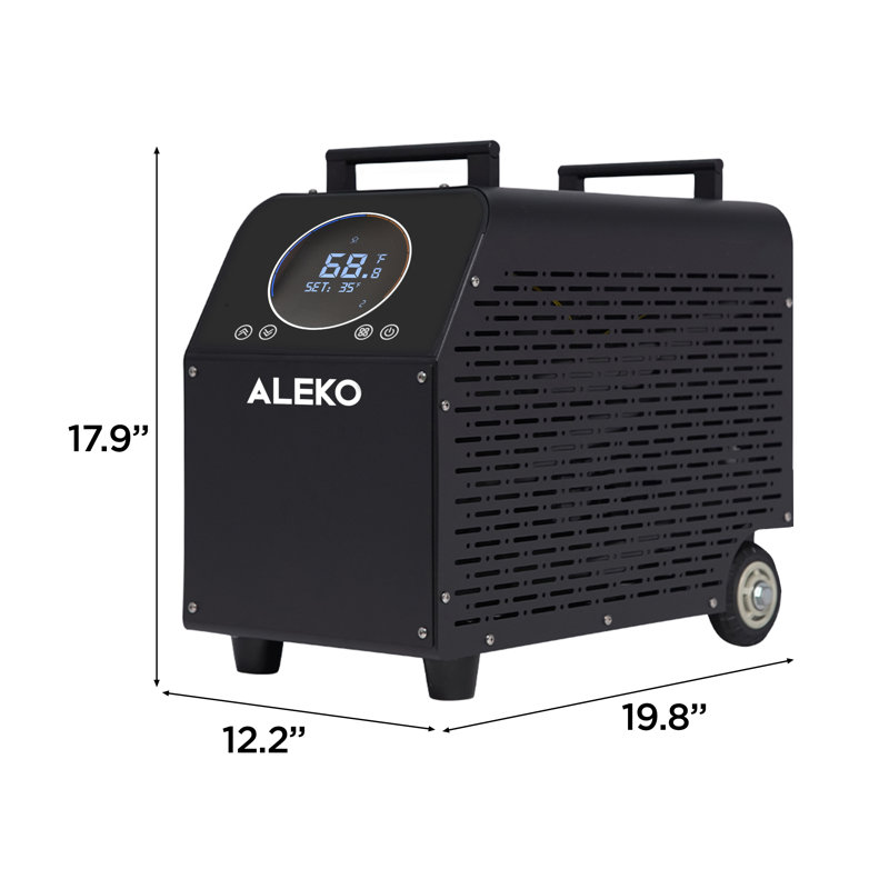 Aleko Black Electric Cold Plunge Chiller with Wi-Fi Control