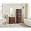 Shenzhen 24" Single Sink Bath Vanity in Aged Dark Brown Oak with White Grain Composite Stone Top-1930349672-1930349675