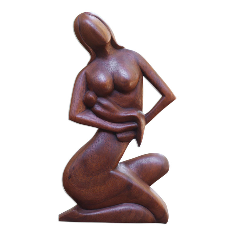 Figurine en bois motherhood Dominico