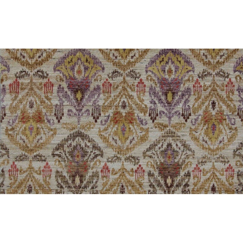 Geometric Hand Knotted Area Rug, Rectangle 120 x 171cm