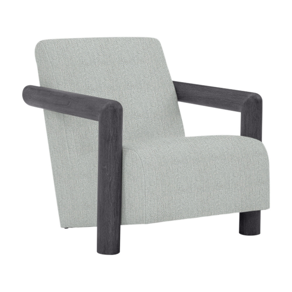 Mara Patio Chair with Cushions, Flint Gray, Light Grey Linen 6032-010