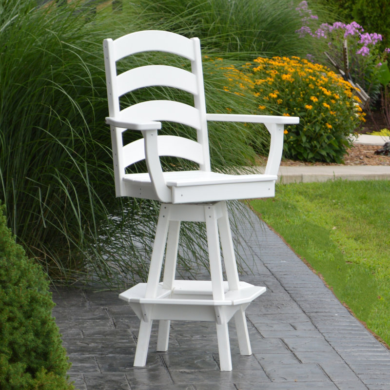 Tabouret de bar rotatif 29 po Nettie, Blanc