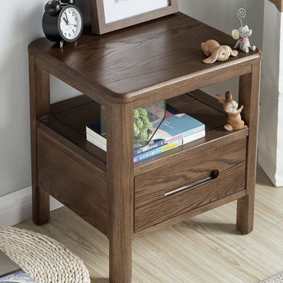 Mulcahy 45cm W Solid Wood Bedside Table
