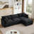 3-Seater Comfy Cloud Couches With Movable Ottoman-366881456