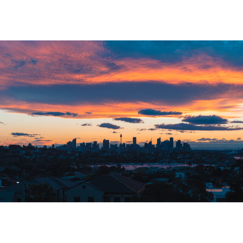 Analise Sydney Skyline Dusk by Ai_yoshi - Wrapped Canvas Print, 30cm H x 46cm W x 3.8cm D