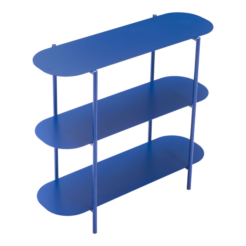 39.5'' Steel Console Table, Bleu