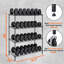 Étagères de rangement robustes en métal avec roulettes l 55,5 po x P 24 po x H 80 po, 4 niveaux réglables, capacité de 2400 lb, étagère de garage, rangement industriel roulant, noir