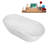 63" Streamline Soaking Freestanding Tub and Tray With Internal Drain-101683096