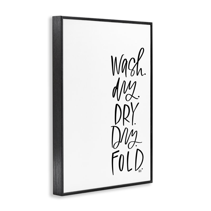 «Wash Dry Fold», estampe numérique encadrée par Valerie Weiners, H 18 po x l 12 po, Giclée encadrée noir minuit