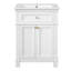 24'' Vintage Elegance Bathroom Cabinet With Soft Closing Doors And Adjustable Shelf, Bathroom Vanity With Ceramic Sink
