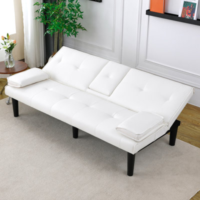 Multi-Functional Foldable Sofa Bed With Convenient Cup Holder Design, Ideal For Transforming Living Spaces Into Guest Rooms Effortlessly.