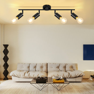 Mirae 4-Light Black Ceiling Spotlight 