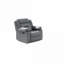 Fauteuil rembourré manuel manuel en velours gris