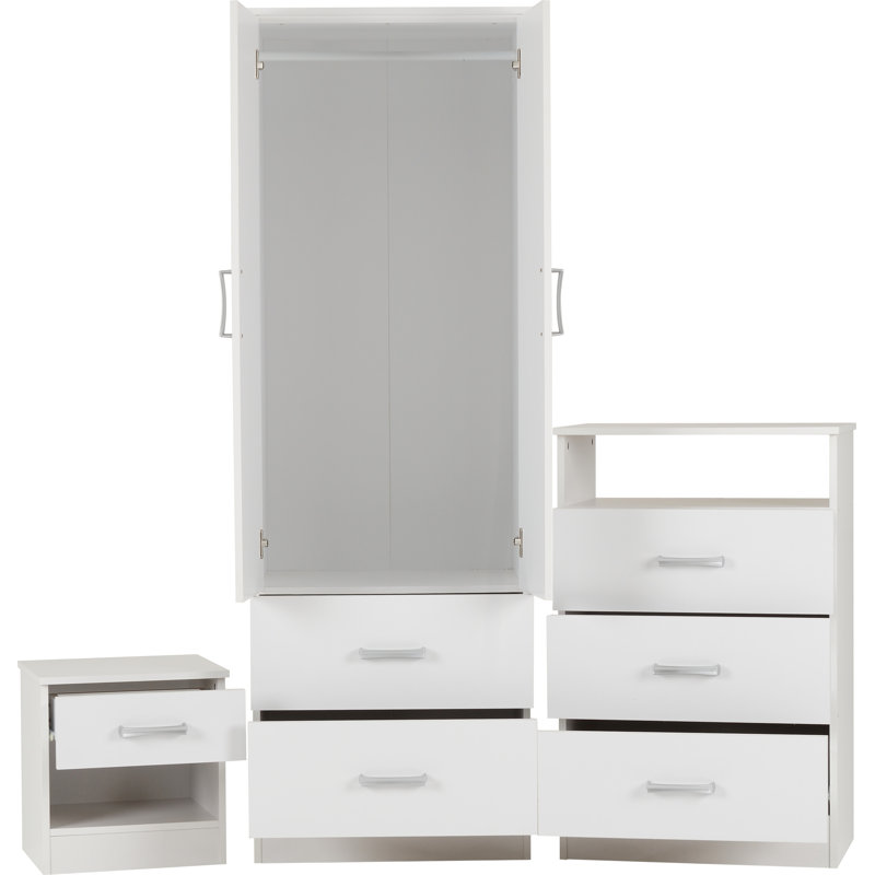 Veronica 3 Piece Bedroom Set, White