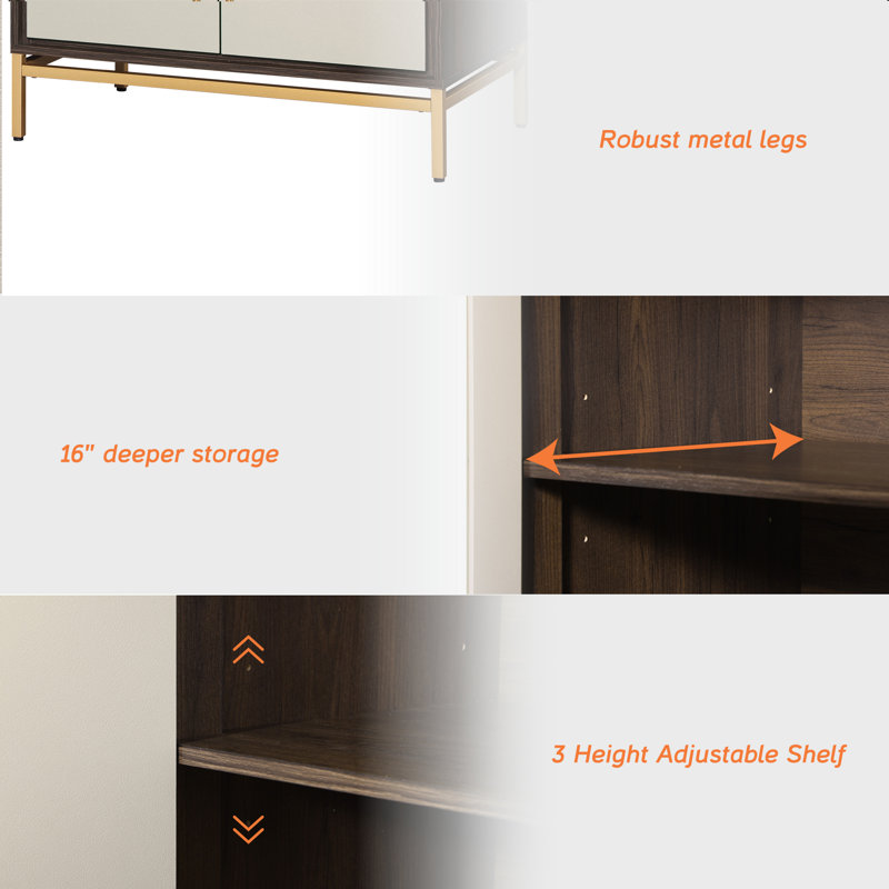  Commode avec porte en verre