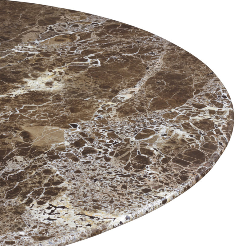 Pavlo Dining Table-Brown Marble, 30”H x 55”L x 55”W