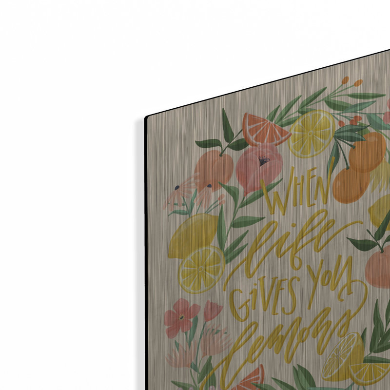 Luxe Metal Art «When Life Gives You Lemons» par Rac «When Life Gives You Lemons» par Rachel Nieman