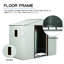 8ft X 4ft Metal Outdoor Shed, White - Strong Galvanized Construction, Punched Vents For Efficient Airflow, Sliding Doors With Lock, Simple Installation Project Storage Shelter, Iron Build, Ventilated