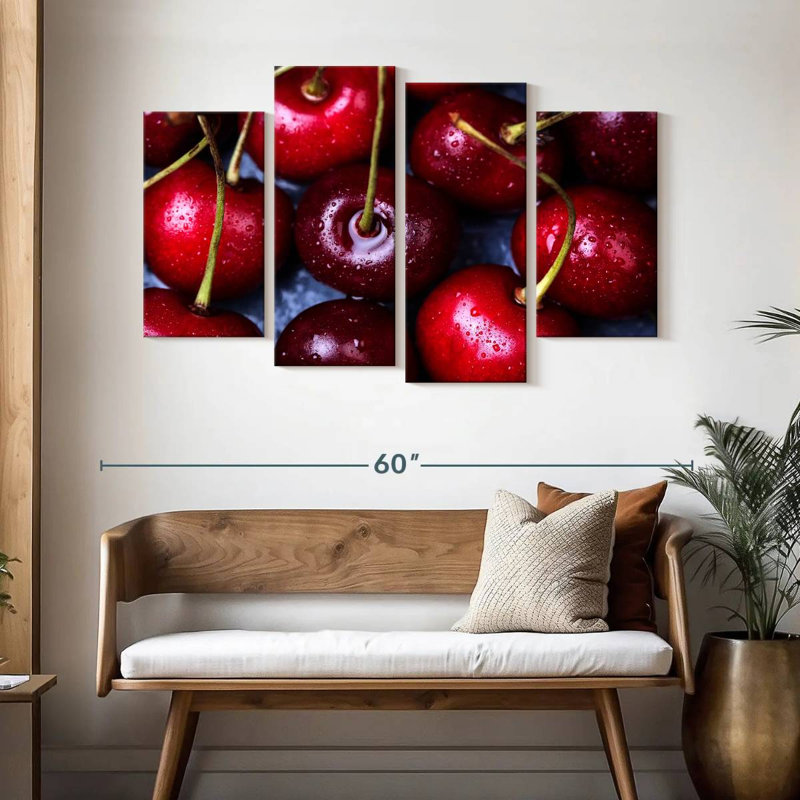 Cerises rouges mûres Yarlin, H 32 po x l 52 po