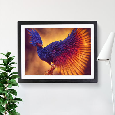 Shimmering Phoenix Bird - Single Picture Frame Print