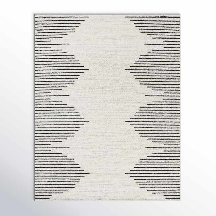 Damarcus Geometric Cream/Black/Gray Area Rug