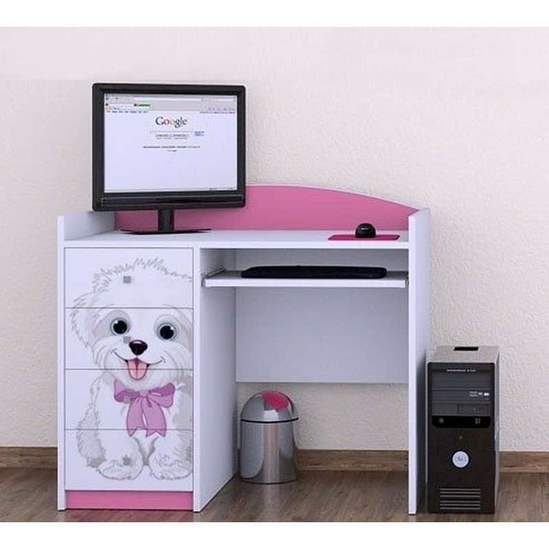 Bosco 100cm Computer Desk, Pink