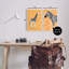 «Jungle Animals on Orange», ensemble de 2 plaques murales par Martina Pavlova-1333141048