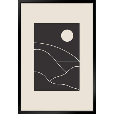 Black Minimal Mountains # 1 par Stanley Print House - on