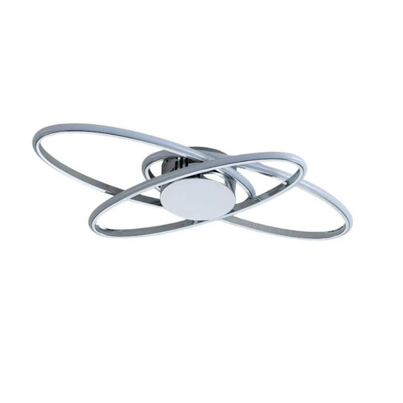 LED Semi Flush Mount, Polished Chrome
