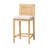 Modern and Contemporary Natural Wood and Rattan Counter Stool