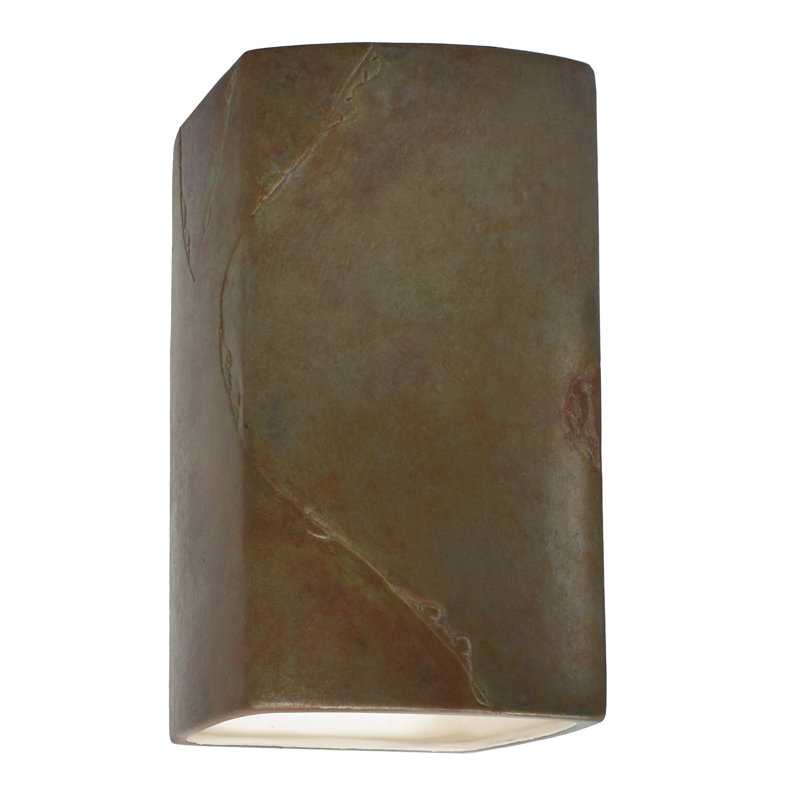 1 - Light Flush Mounted Sconce, No, 13.5" H x 7.25" W x 6.5" D, Gloss Vanilla