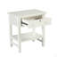 Table de chevet à 1 tiroir avec rangement - Blanc antique-1245239875