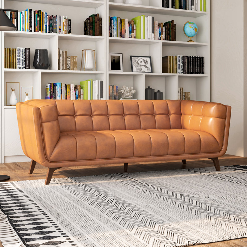 Trumbauer 85.8'' Leather Sofa