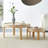 Modern simple log cream style coffee table