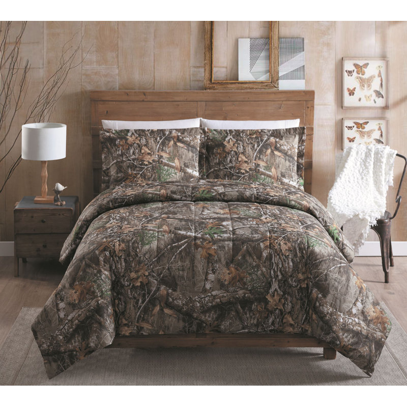 Cotton Blend Camouflage Comforter Set, Twin