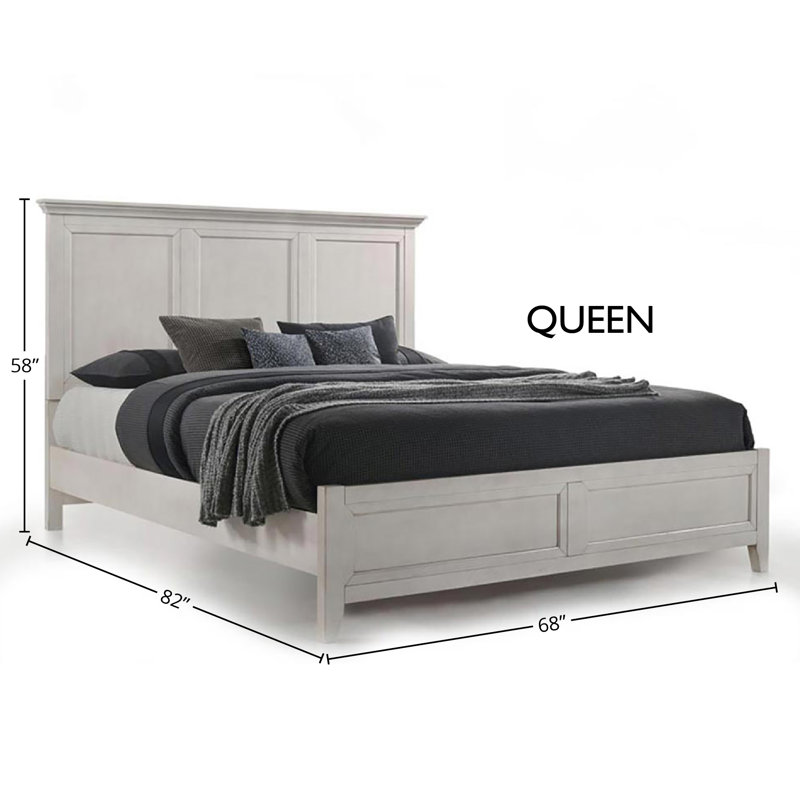 Jacon Complete Standard Bed, Queen, Rustic White