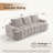 100" Oversized Curved Front Boucle Sofa, Modern 3-Seater Cloud Couch for Living Room-128978952