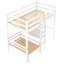 Lit mezzanine convertible avec bureau en L
