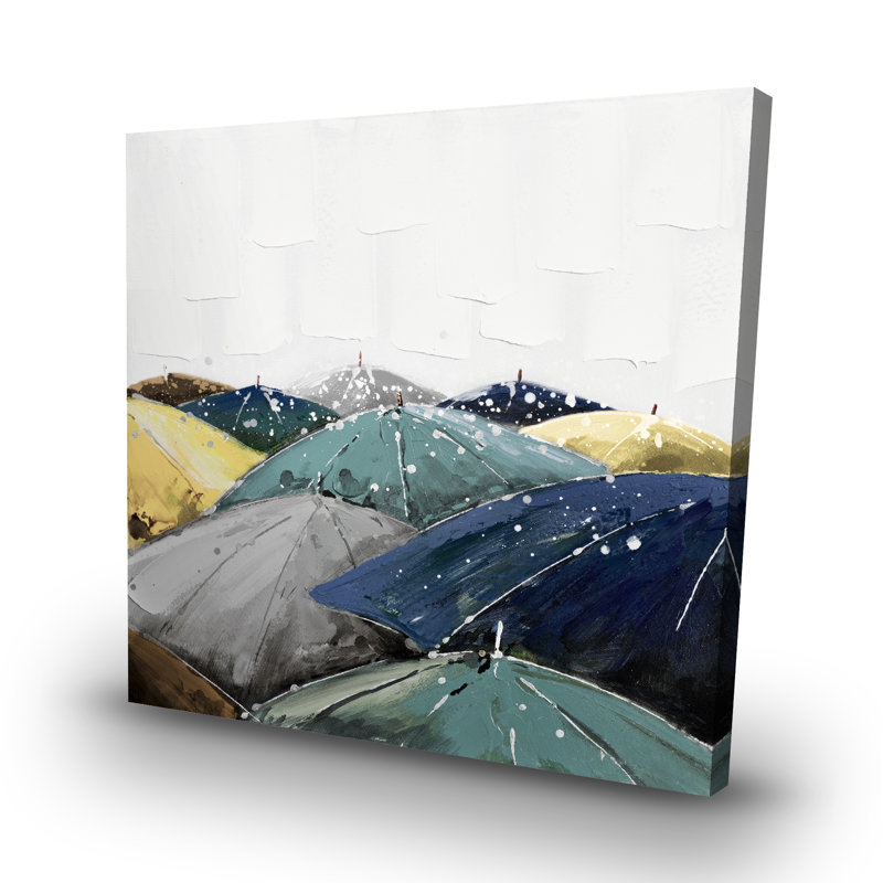Umbrellas - 32"x32" art on canvas
