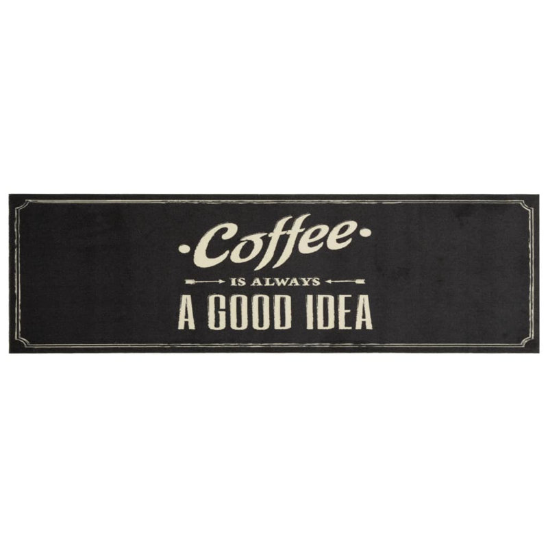 Bertram Water Resistant Kitchen Mat, Text, 45 x 150 cm