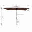 Parasol extérieur imperméable 6 x 9 pi avec manivelle et bouton poussoir inclinable sans rabat pour jardin-778875356