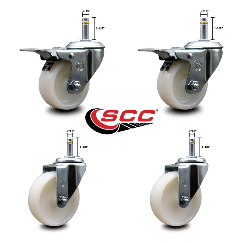 Ensemble de roulettes à tige pivotante