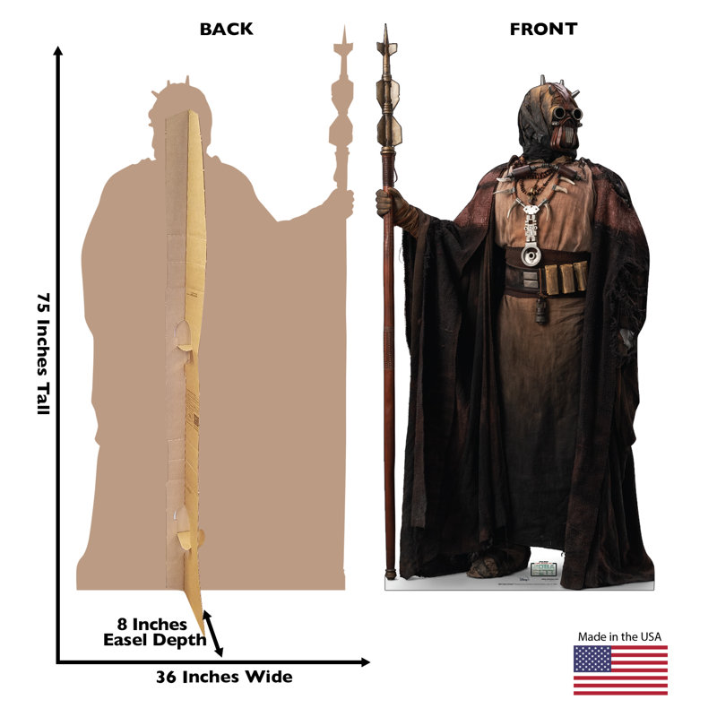 75'' Brown and Black Cardboard Tusken Chieftan Standup