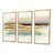 Toile avec cadre flottant or