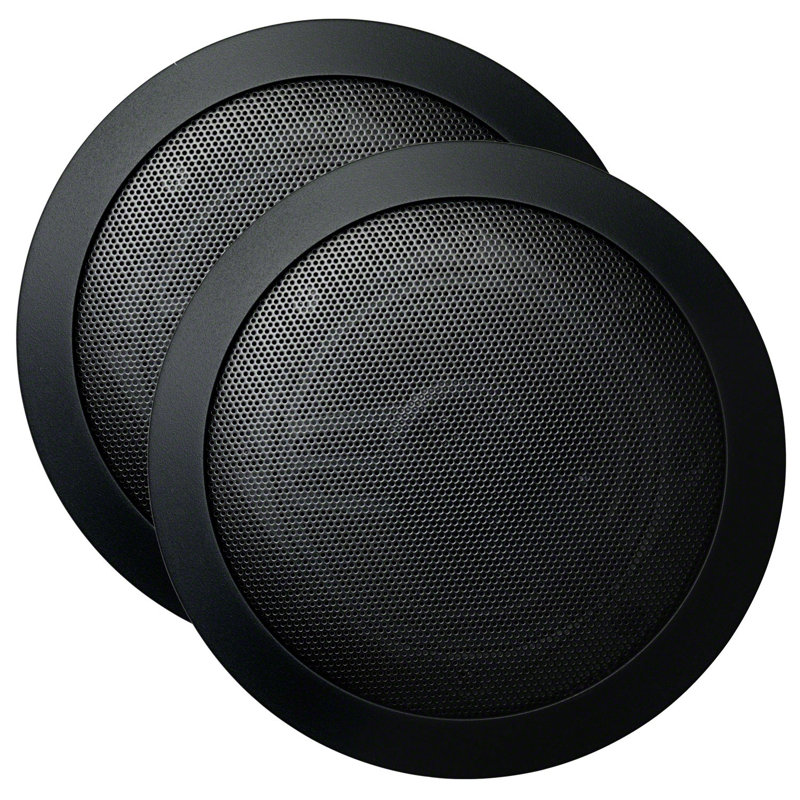 Générateur de vapeur rond de haut-parleur, Noir