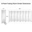 Paravent 8 panneaux pliable