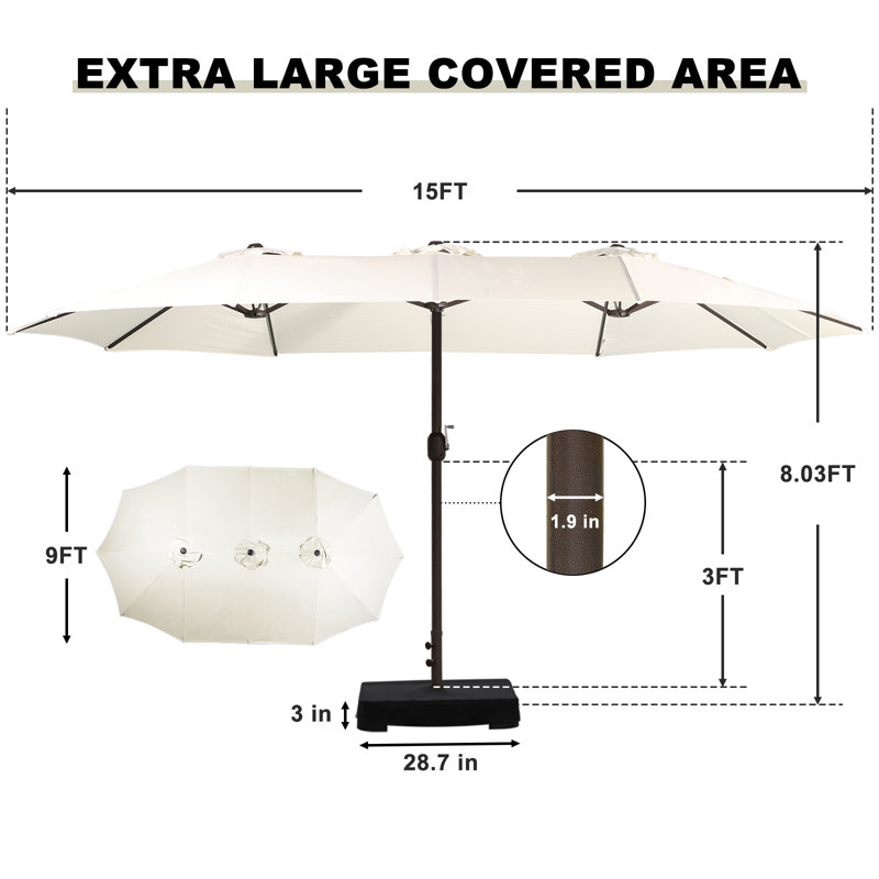 457.2cm Parasol, Beige